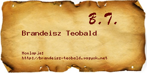 Brandeisz Teobald névjegykártya